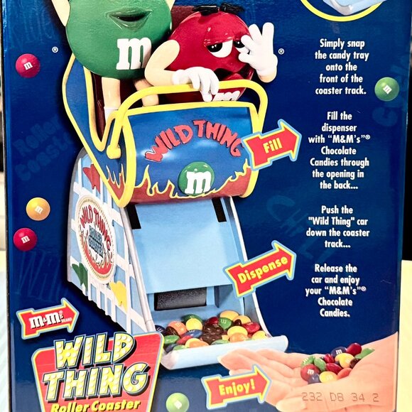 M&M's WILD THING ROLLER COASTER DISPENSER Candy M&M Red/Green Characters 2nd ed - Picture 4 of 16